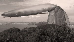 Die Zeppelindienste nach Südamerika – Luftfahrtgeschichte hautnah erleben - Zeppelin über Rio de Janeiro Brasilien